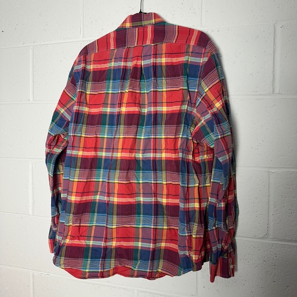 Ralph Lauren Mens XL Plaid Button Down Shirt Long Sleeve Multi Color Pony Logo - Picture 4 of 4
